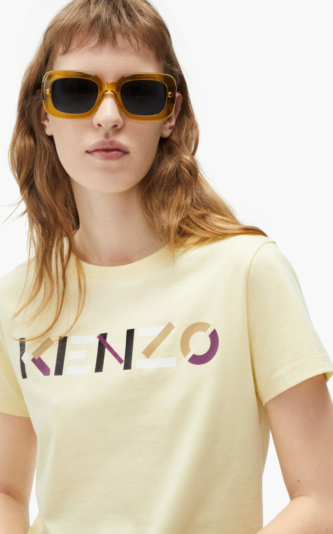 Camisetas Kenzo with multicoloured logo Mujer Creme - SKU.5789347